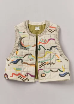 Abstract Hand Embroidered Gilet