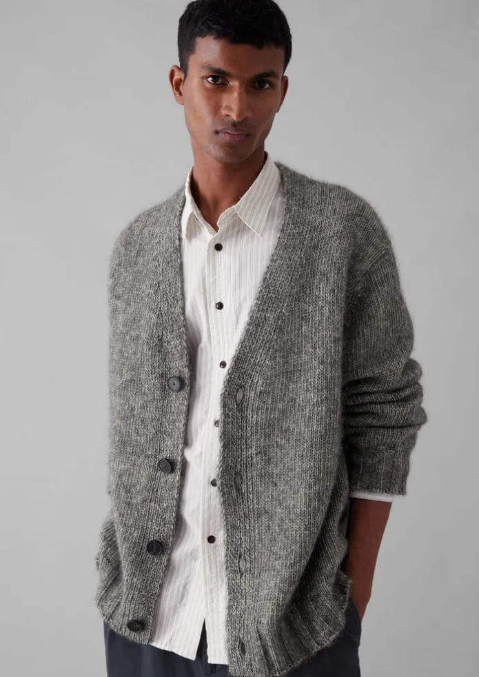 Alpaca Wool V-Neck Cardigan