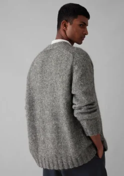 Alpaca Wool V-Neck Cardigan