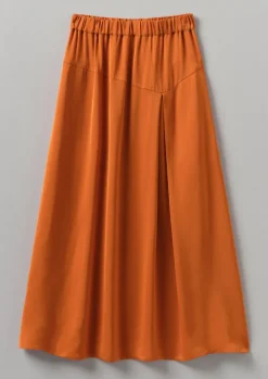 Asymmetric Satin Crepe Skirt