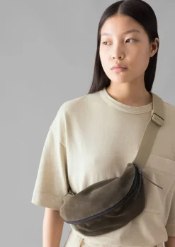 Bleu De Chauffe Suede Cross Body Bag