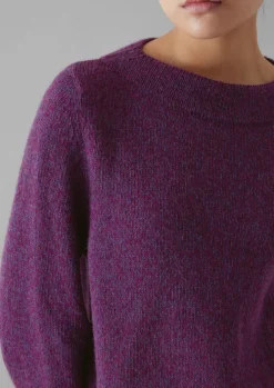 Boat Neck Wool Sweater