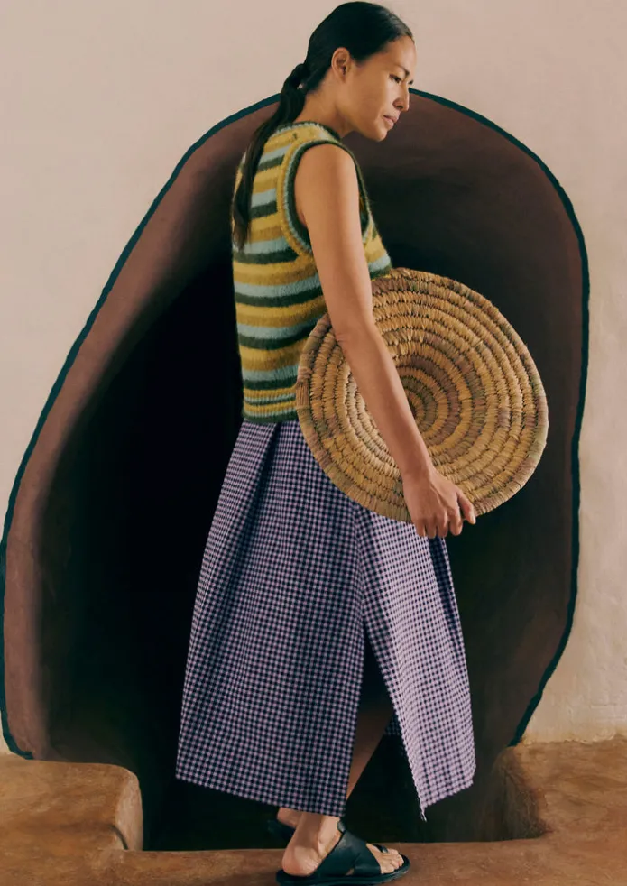 Brushed Alpaca Blend Stripe Tank