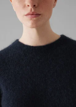 Brushed Alpaca High Neck Sweater