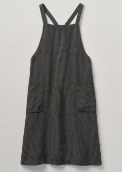 Check Linen Crossback Pinafore Apron