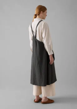 Check Linen Crossback Pinafore Apron