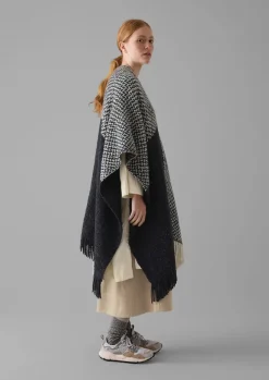 Check Merino Blend Wrap