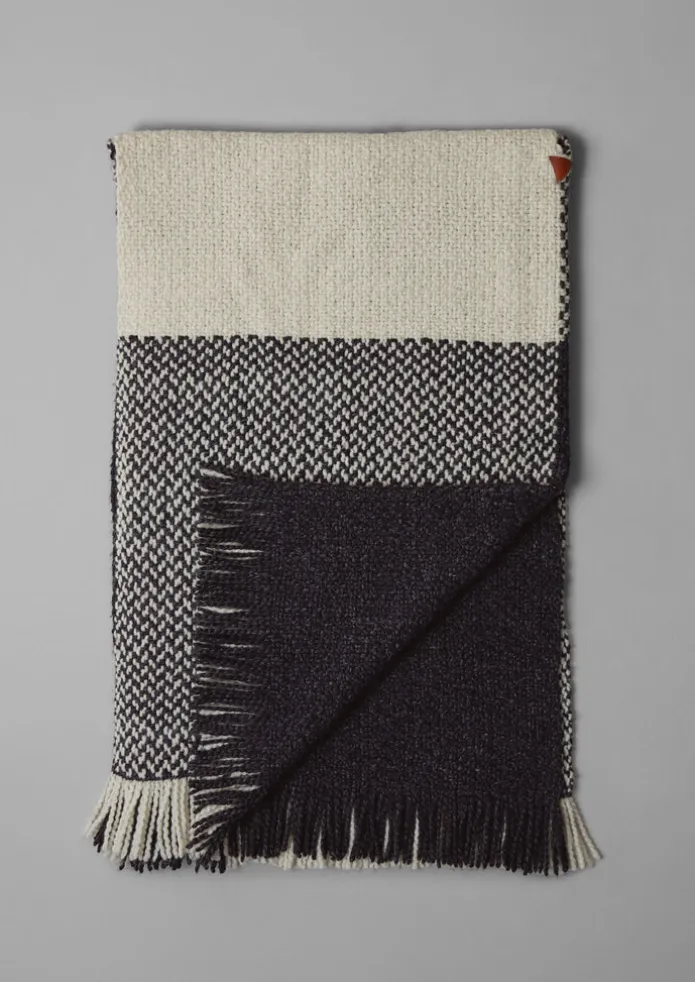 Check Merino Blend Wrap