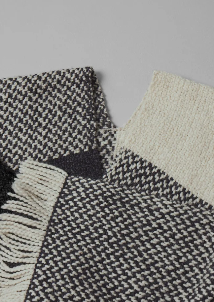 Check Merino Blend Wrap