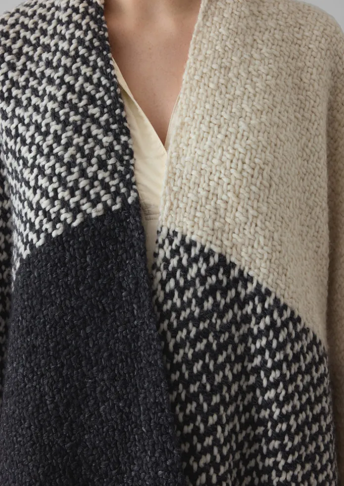 Check Merino Blend Wrap