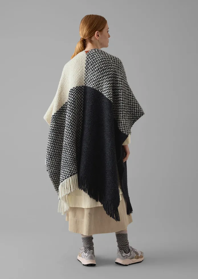 Check Merino Blend Wrap