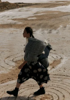 Check Merino Blend Wrap