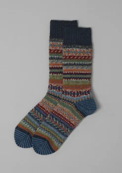 Chup Pattern Wool Blend Socks