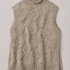 Cotton Alpaca Reverse Cable Tank