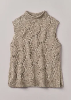 Cotton Alpaca Reverse Cable Tank
