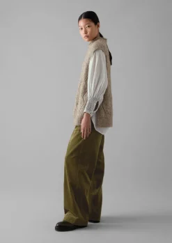 Cotton Alpaca Reverse Cable Tank