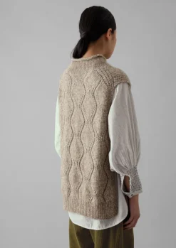 Cotton Alpaca Reverse Cable Tank