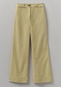 Cotton Canvas Kick Flare Trousers