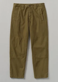 Cotton Canvas Tapered Trousers