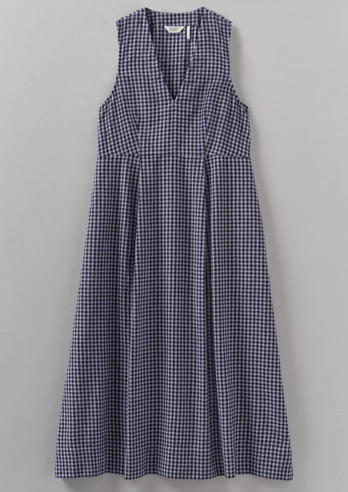Cotton Gingham Seersucker Dress