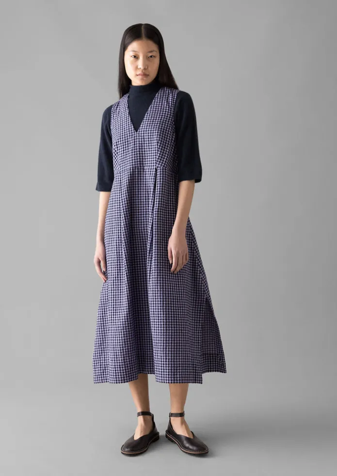 Cotton Gingham Seersucker Dress