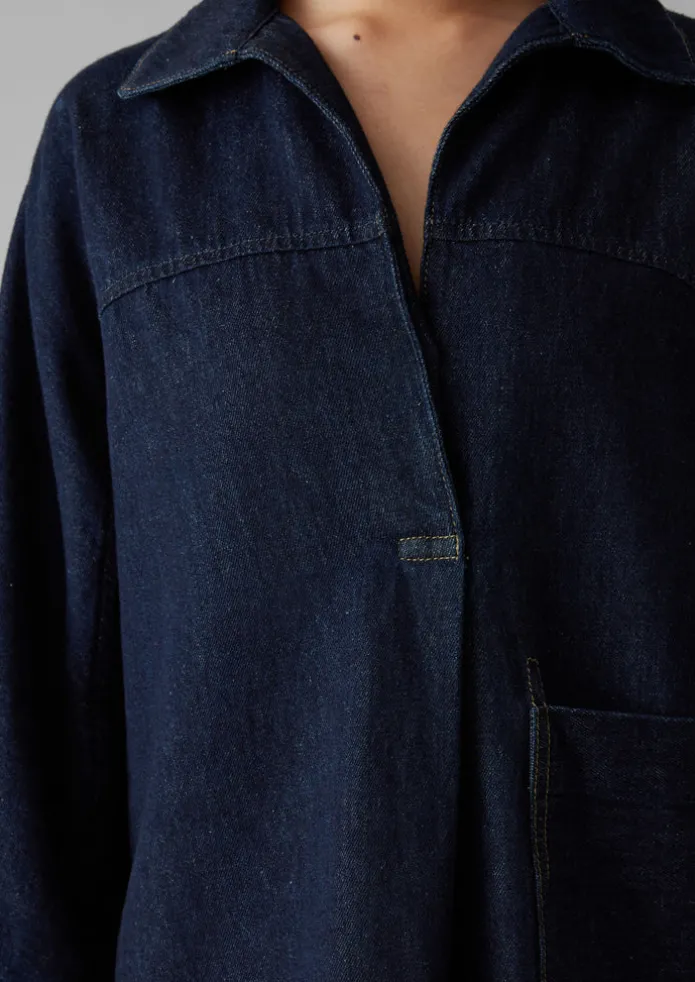 Cotton Hemp Denim Smock