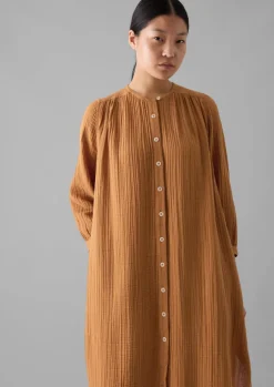 Crinkle Cotton Kaftan Nightdress