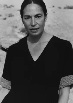 Crinkled Cotton V-Neck Dress