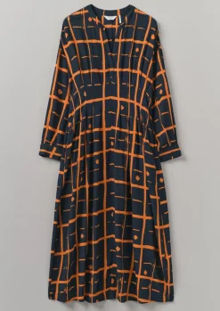 Diamond Dot Print Fluid Dress