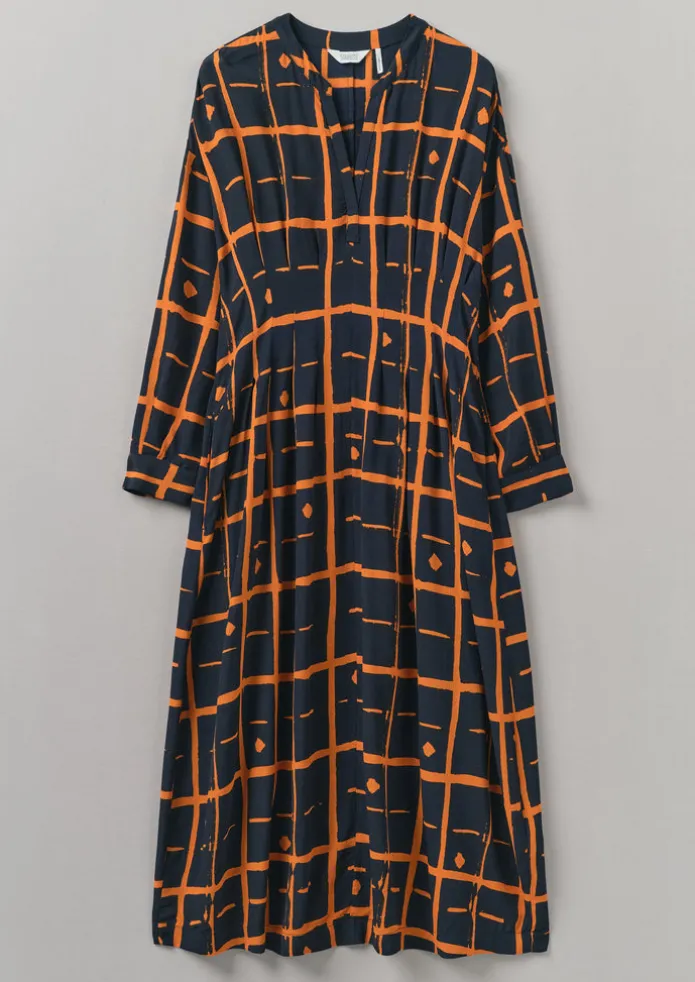 Diamond Dot Print Fluid Dress