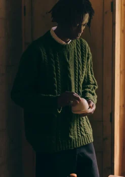 Donegal Wool Cable Sweater