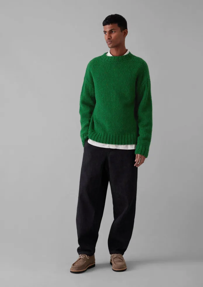 Donegal Wool High Neck Easy Sweater