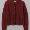 Donegal Wool Round Collar Cardigan