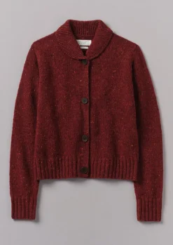 Donegal Wool Round Collar Cardigan