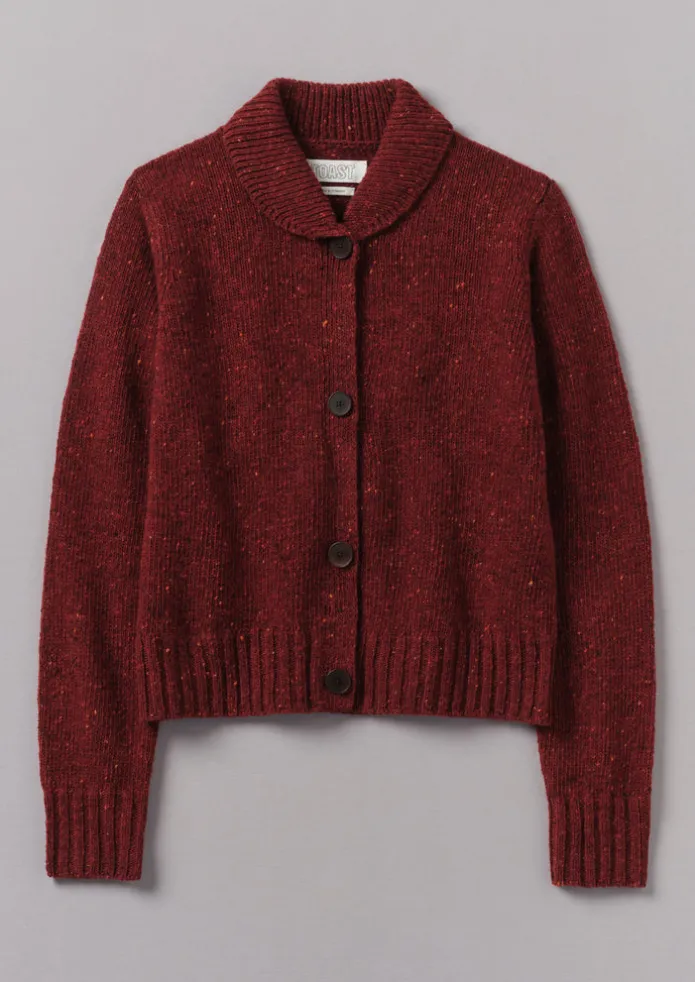 Donegal Wool Round Collar Cardigan