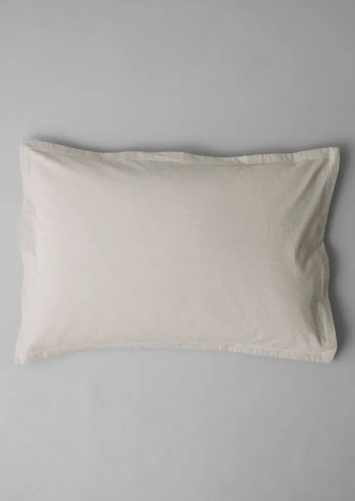 Fine Stripe Organic Cotton Oxford Pillowcase Set
