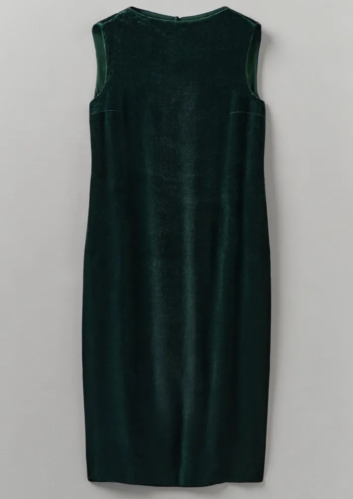 Fluid Silk Velvet Dress