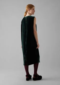 Fluid Silk Velvet Dress