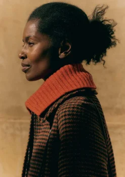 Frankie Wool Houndstooth Raglan Coat