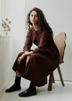 Freya Gingham Crinkle Cotton Dress