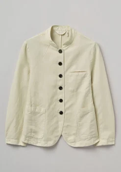 Garment Dyed Cotton Linen Neat Jacket