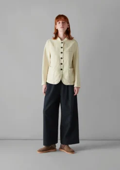 Garment Dyed Cotton Linen Neat Jacket