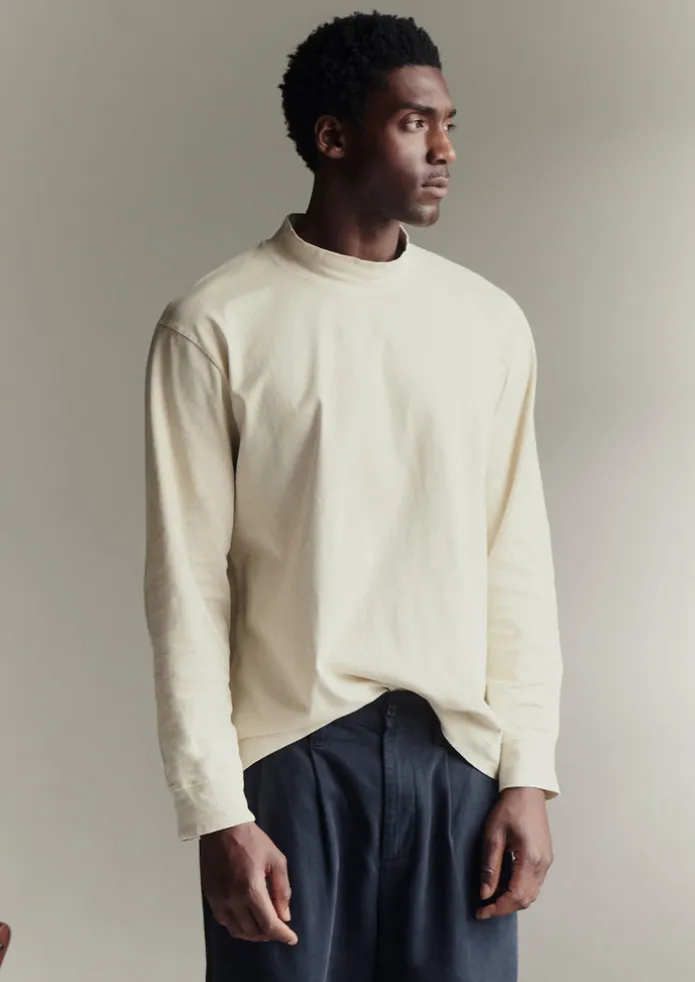 Garment Dyed Cotton Long Sleeve Tee
