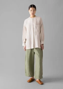 Garment Dyed Linen Oversized Shirt