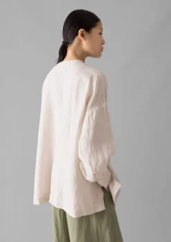 Garment Dyed Linen Oversized Shirt