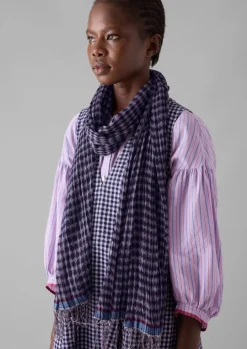 Gingham Hand Woven Scarf