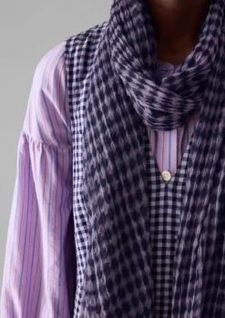 Gingham Hand Woven Scarf