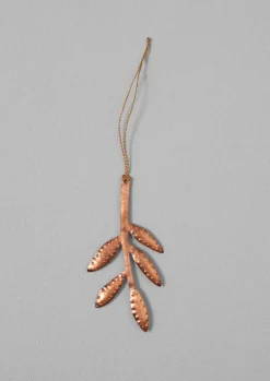 Hammered Metal Sprig Decoration