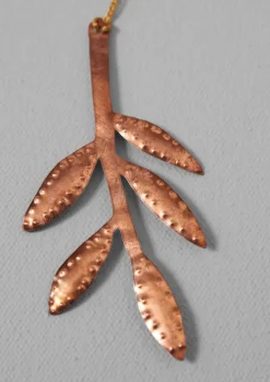 Hammered Metal Sprig Decoration