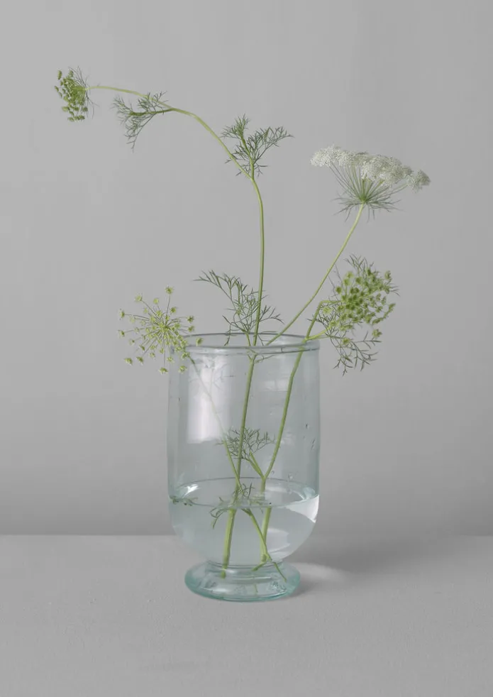 Hand Blown Footed Vase
